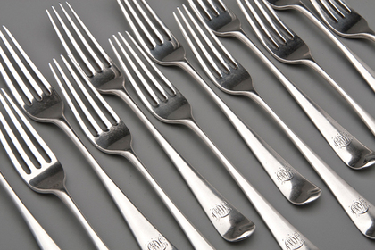 Antique York Silver Tableforks (set of 12) - Hampston & Prince